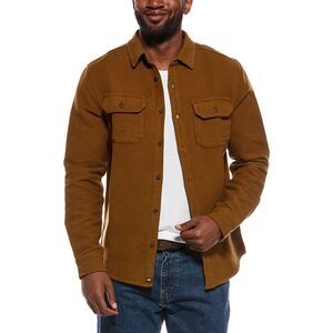 The Normal Brand Mens  Heavyweight Chamois Overshirt, Gold
